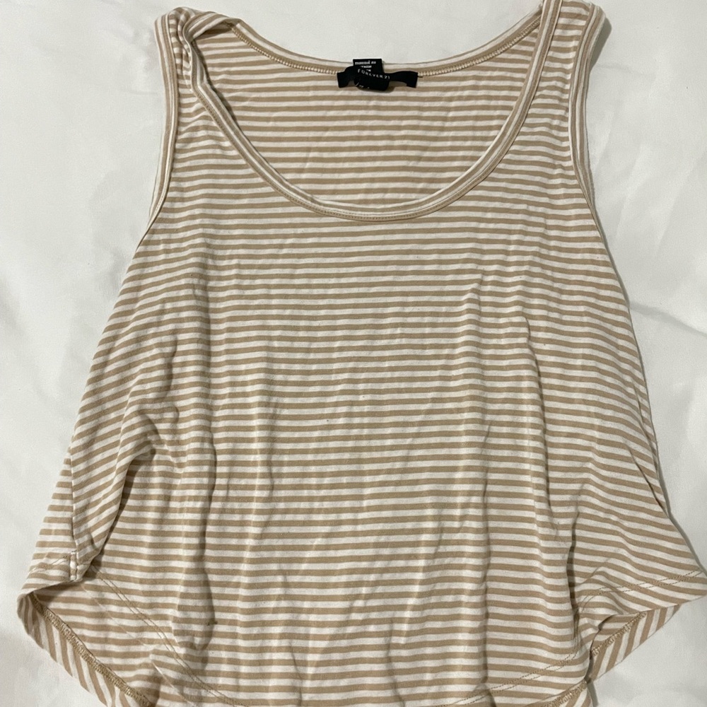 Forever 21 striped cropped tank top